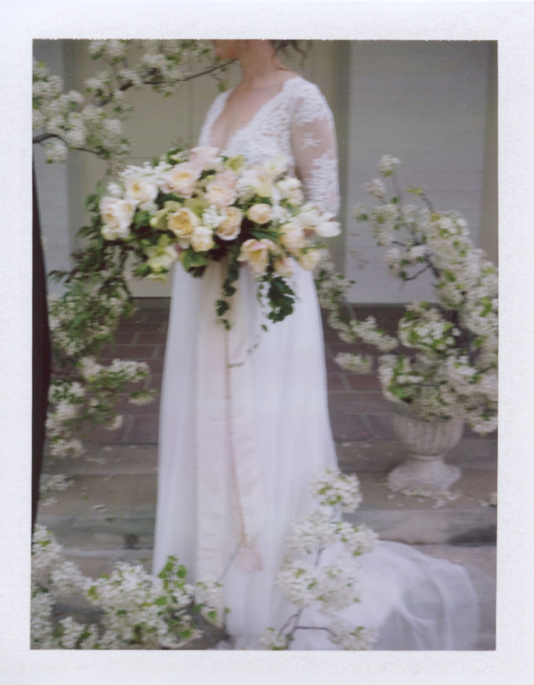 delicate wedding inspiration polaroid gaby j photography