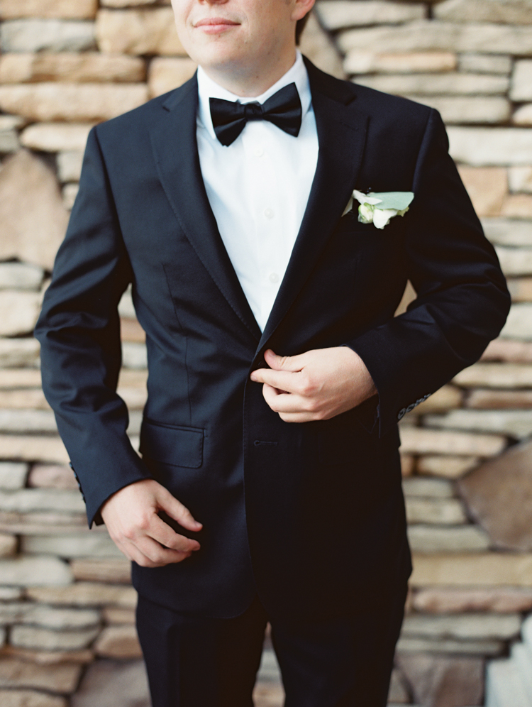 black bow tie groom attire