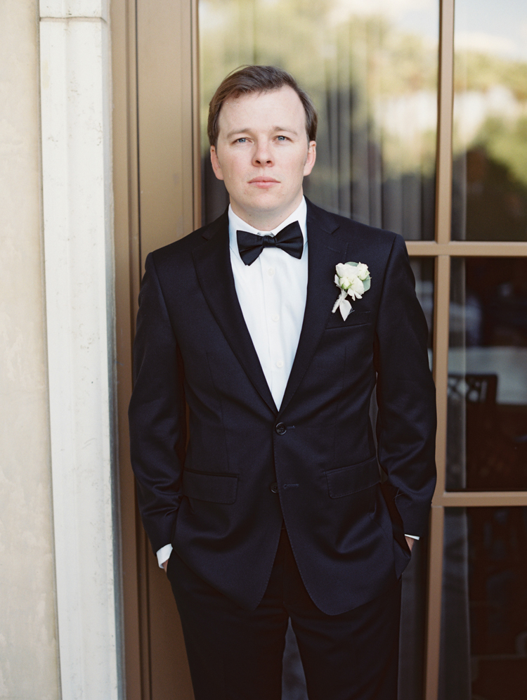 black bow tie groom attire