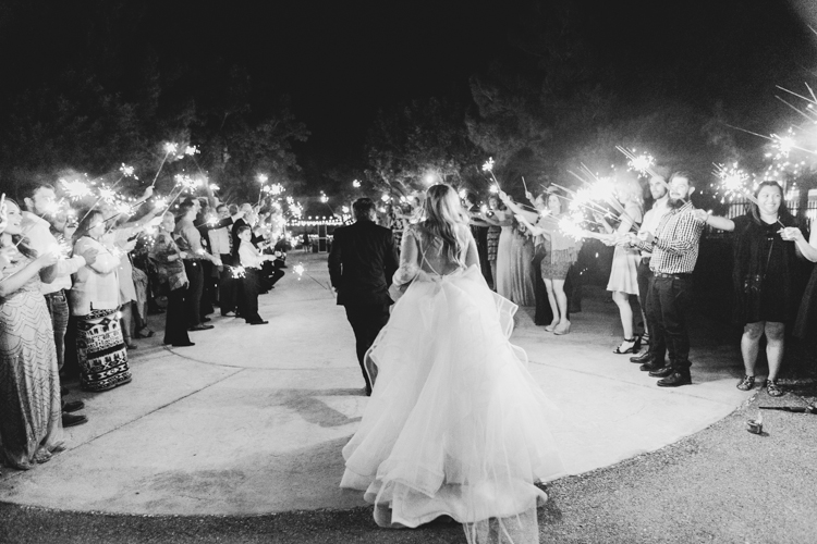 sparkler exit bride and groom las vegas