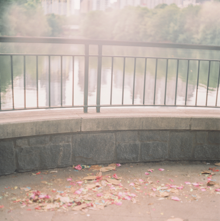 engagement in piedmont park confetti