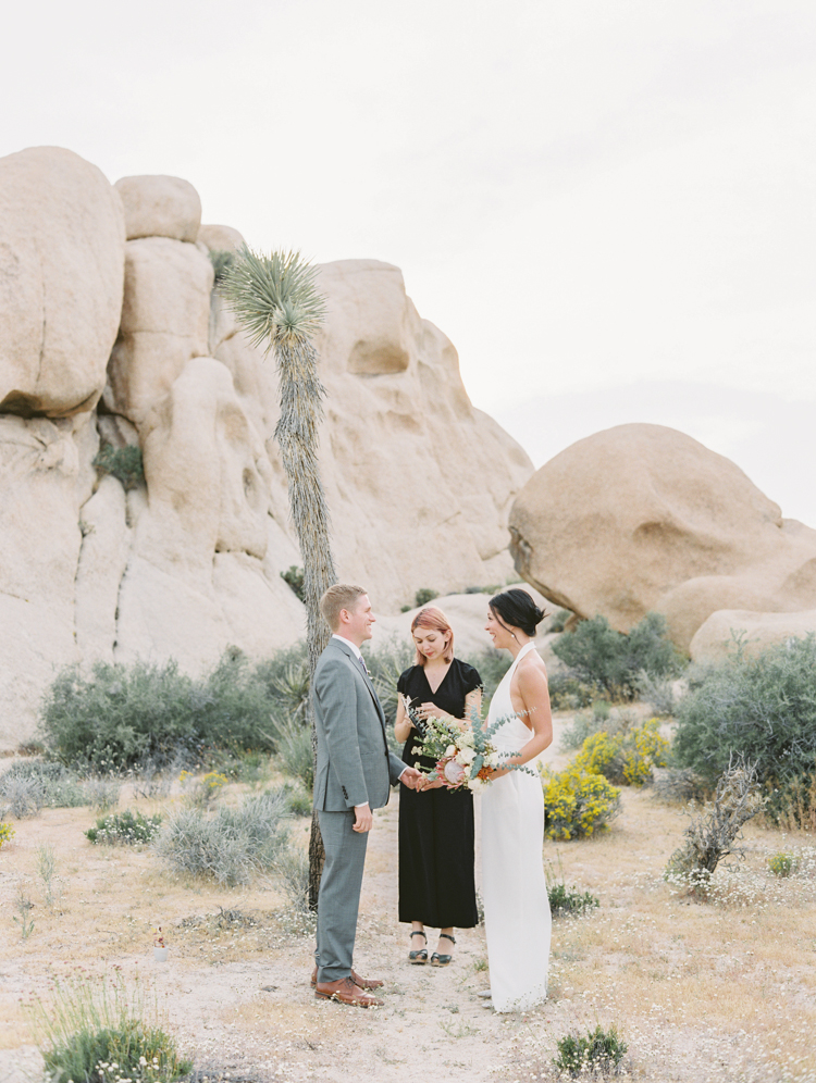 elopement ceremony joshua tree national park