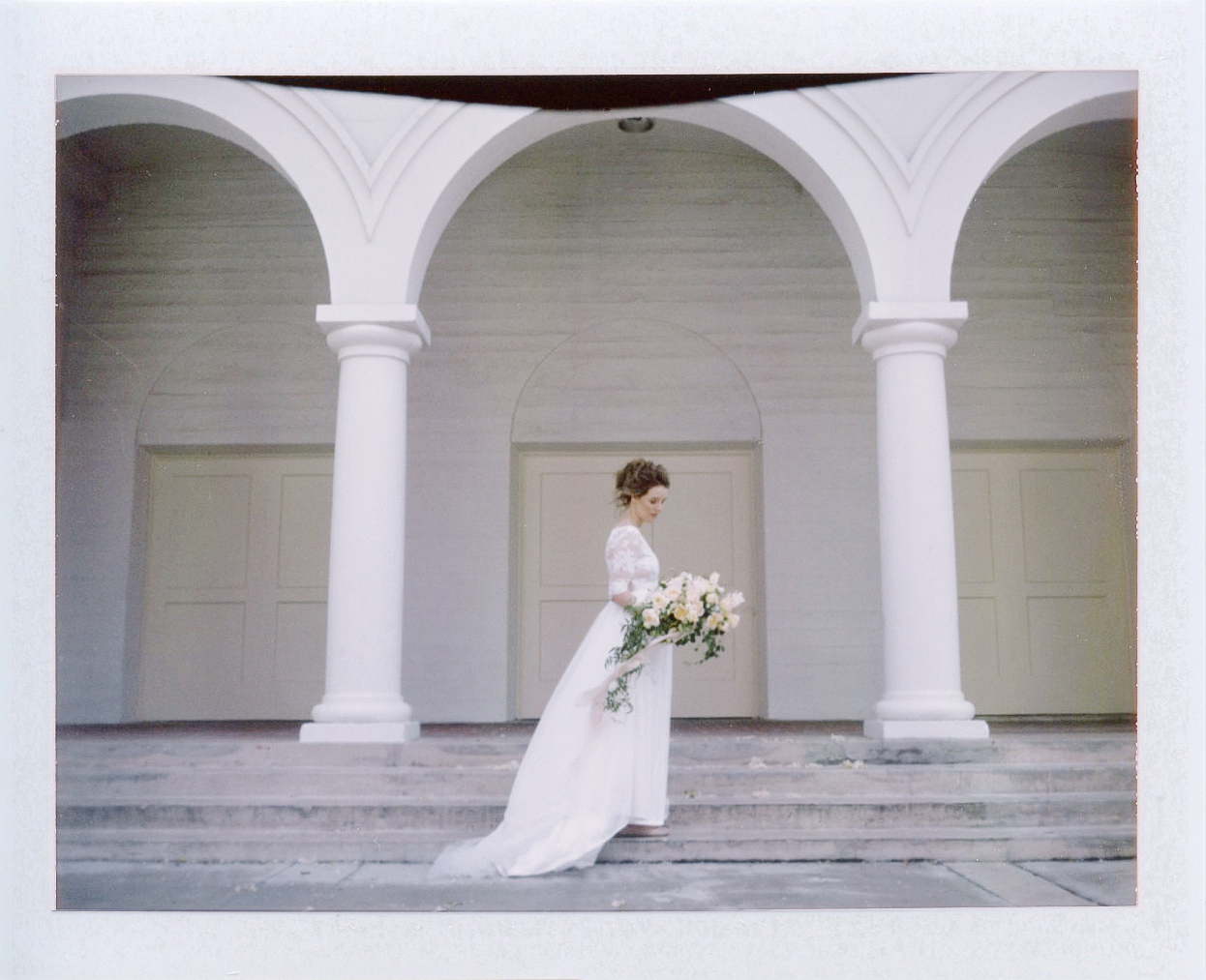 polaroid bridal photography