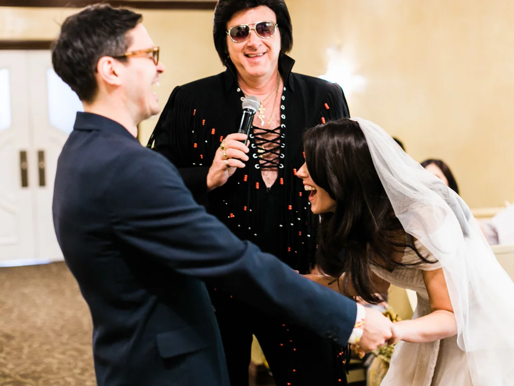 modern las vegas elvis wedding