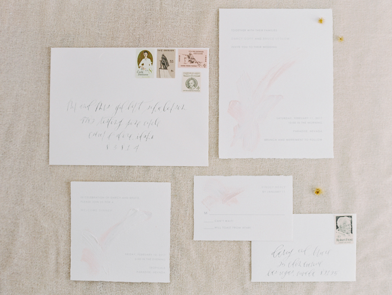 minimal wedding invitation suite