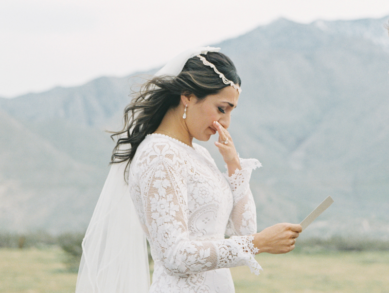 bride crying during vows