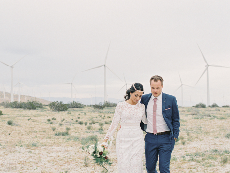 palm springs windmill farm wedding