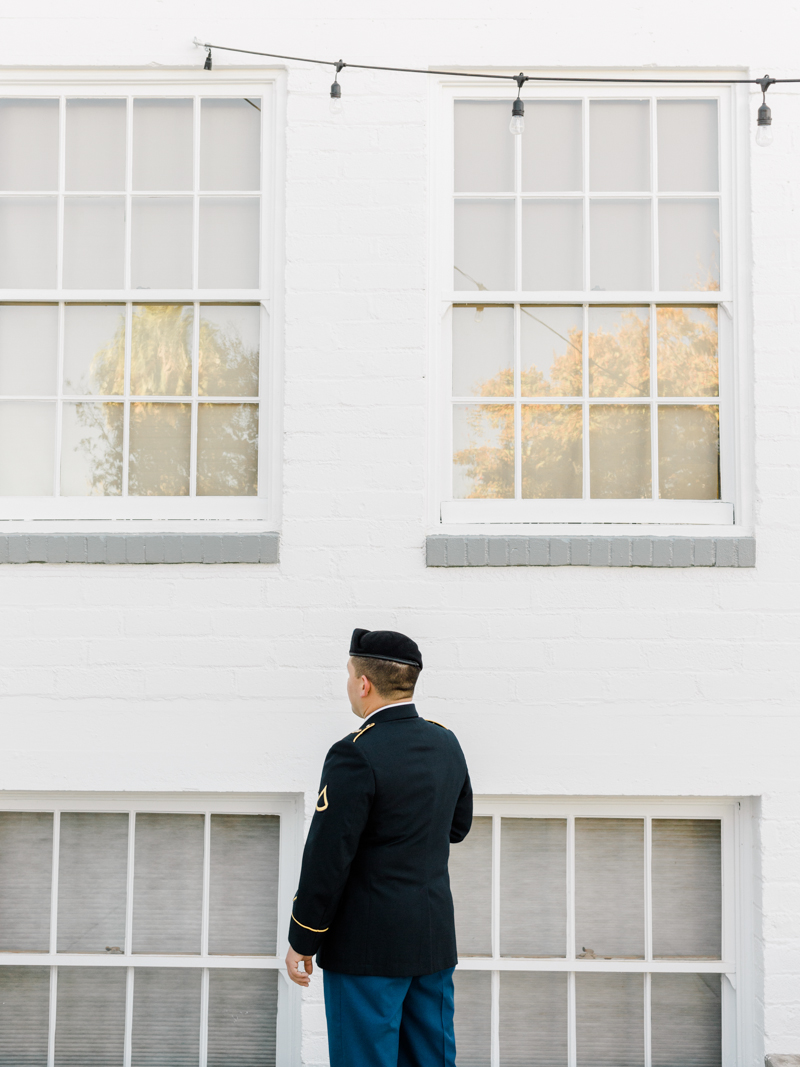 first look between groom and bride