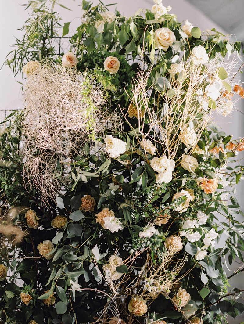 flower cave wedding ceremony arch