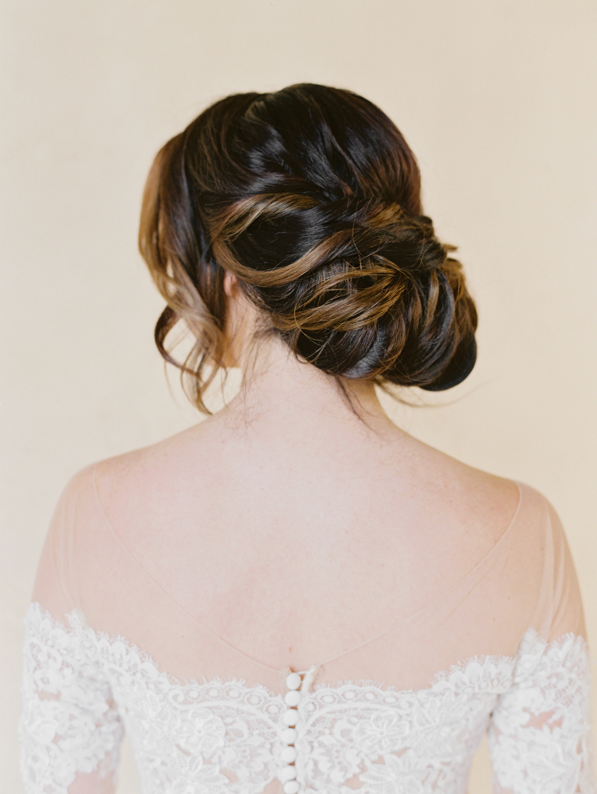 wedding bridal updo for long hair