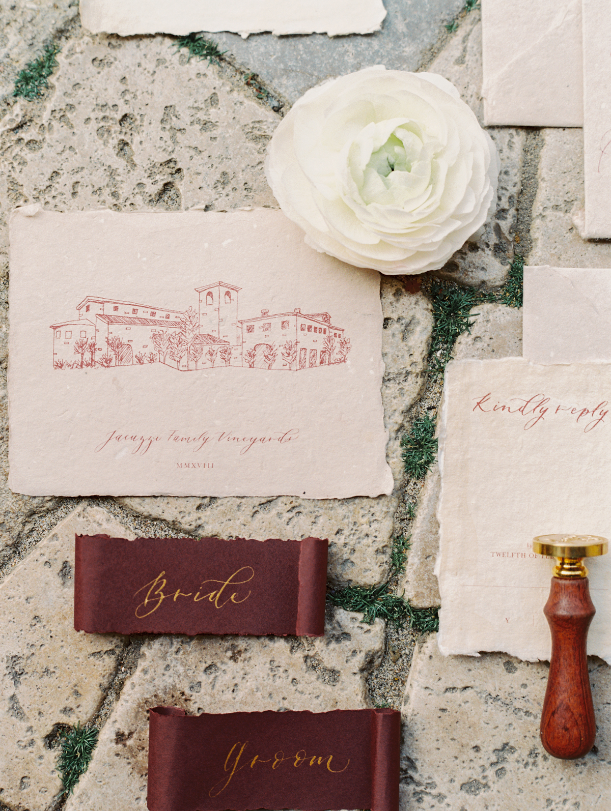 sonoma ca wedding invitations calligraphy