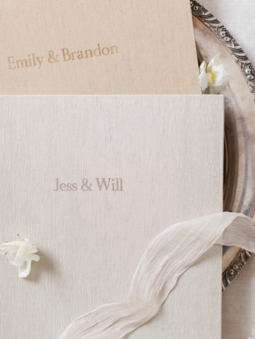 hand bound fine art wedding album