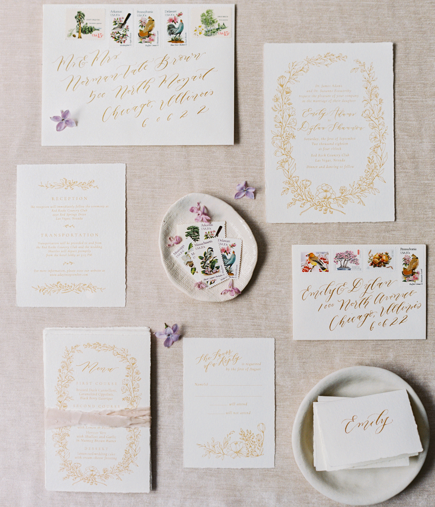 garden inspired wedding invitations