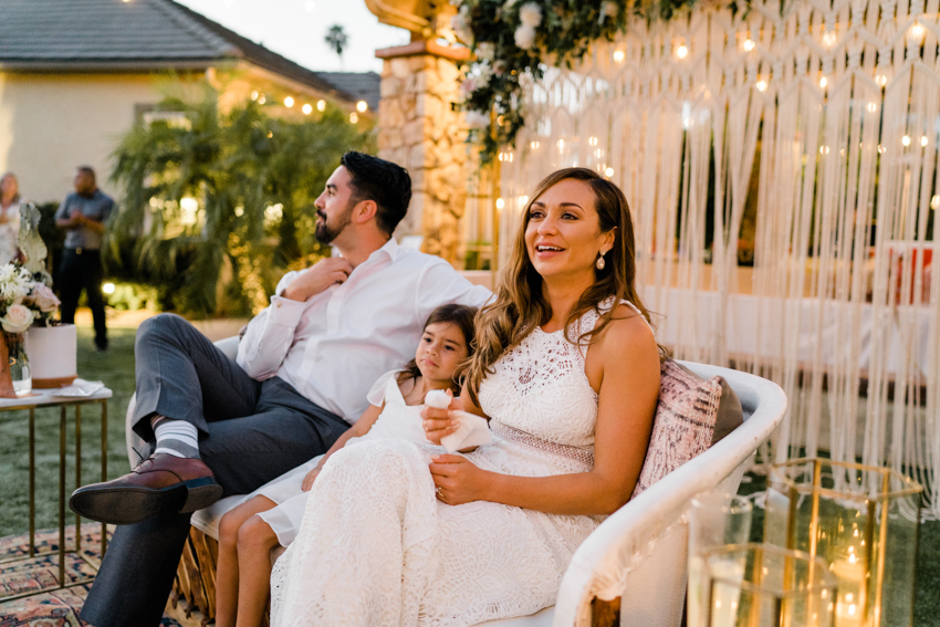 bride getting emotional during speeches