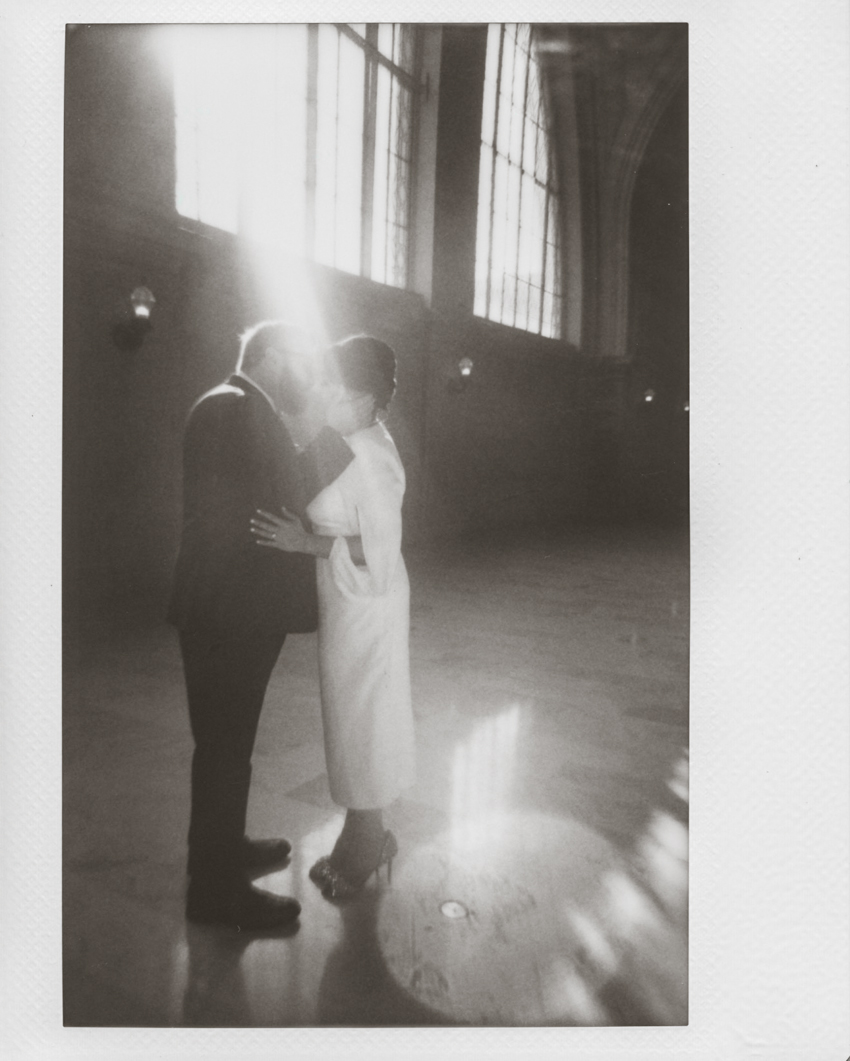 San Francisco city hall wedding polaroid
