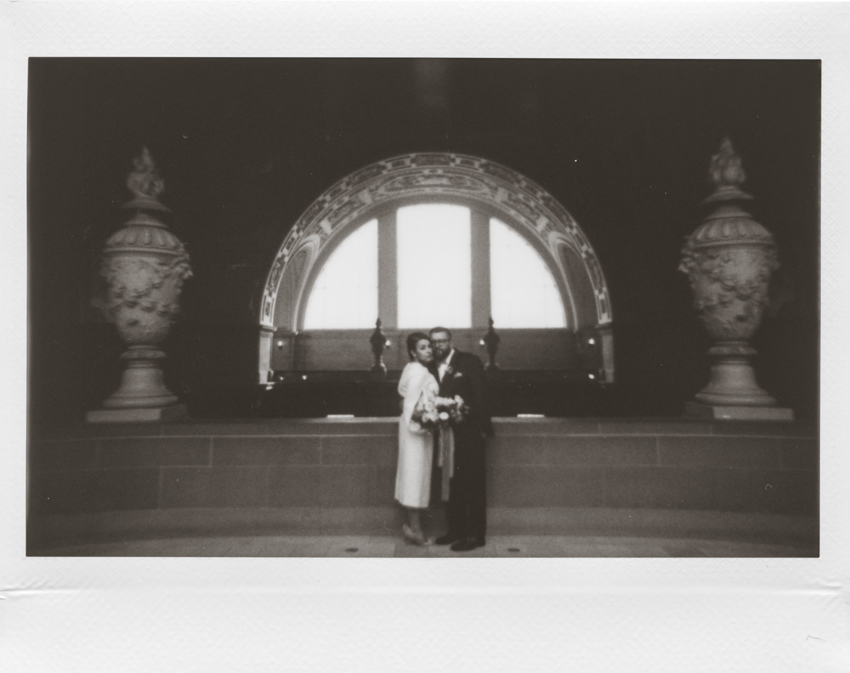 San Francisco city hall elopement polaroid photographer