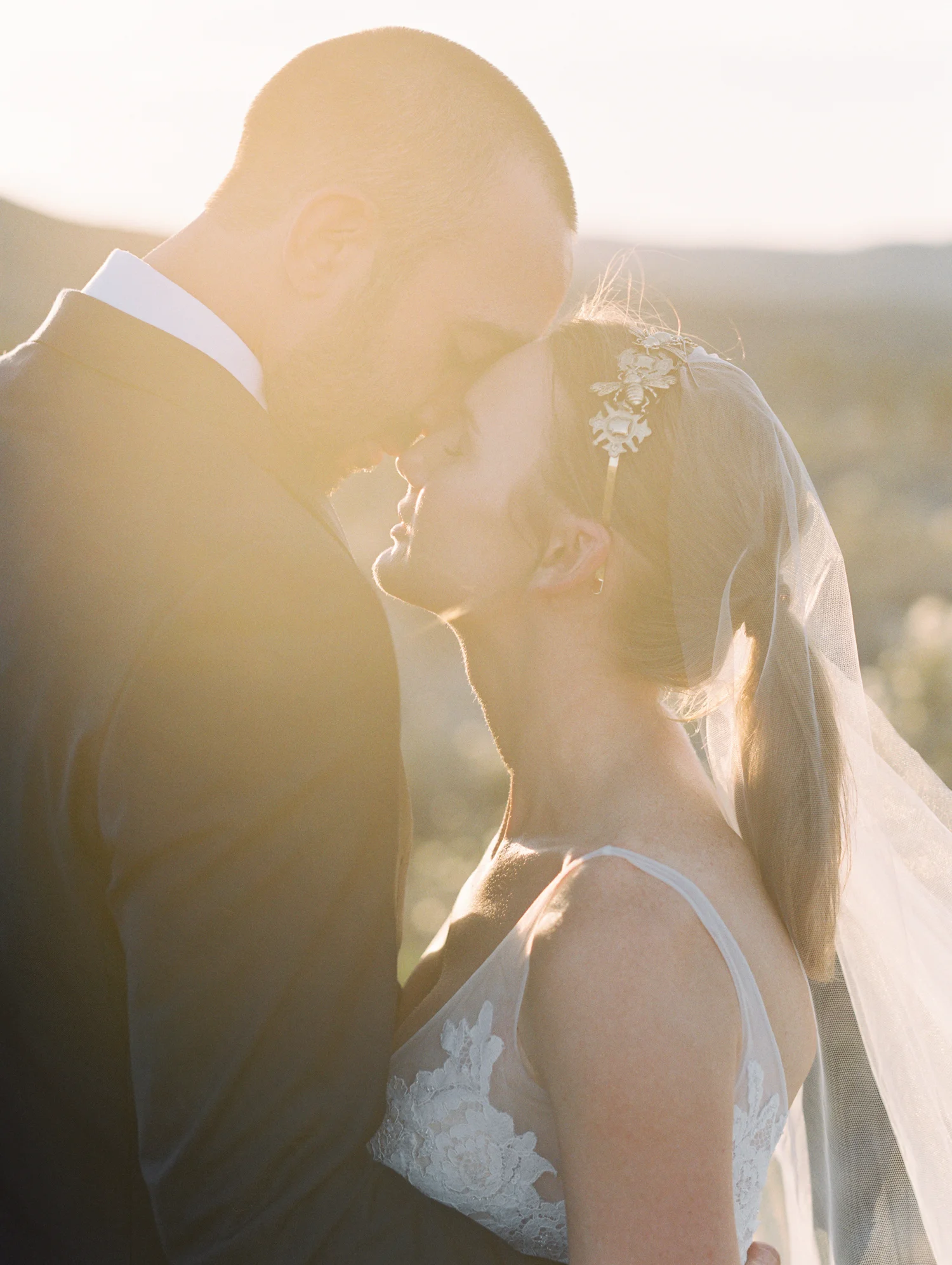 romantic desert wedding portraits
