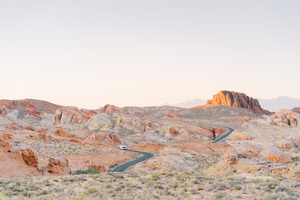 valley of fire gold ridge during sunset