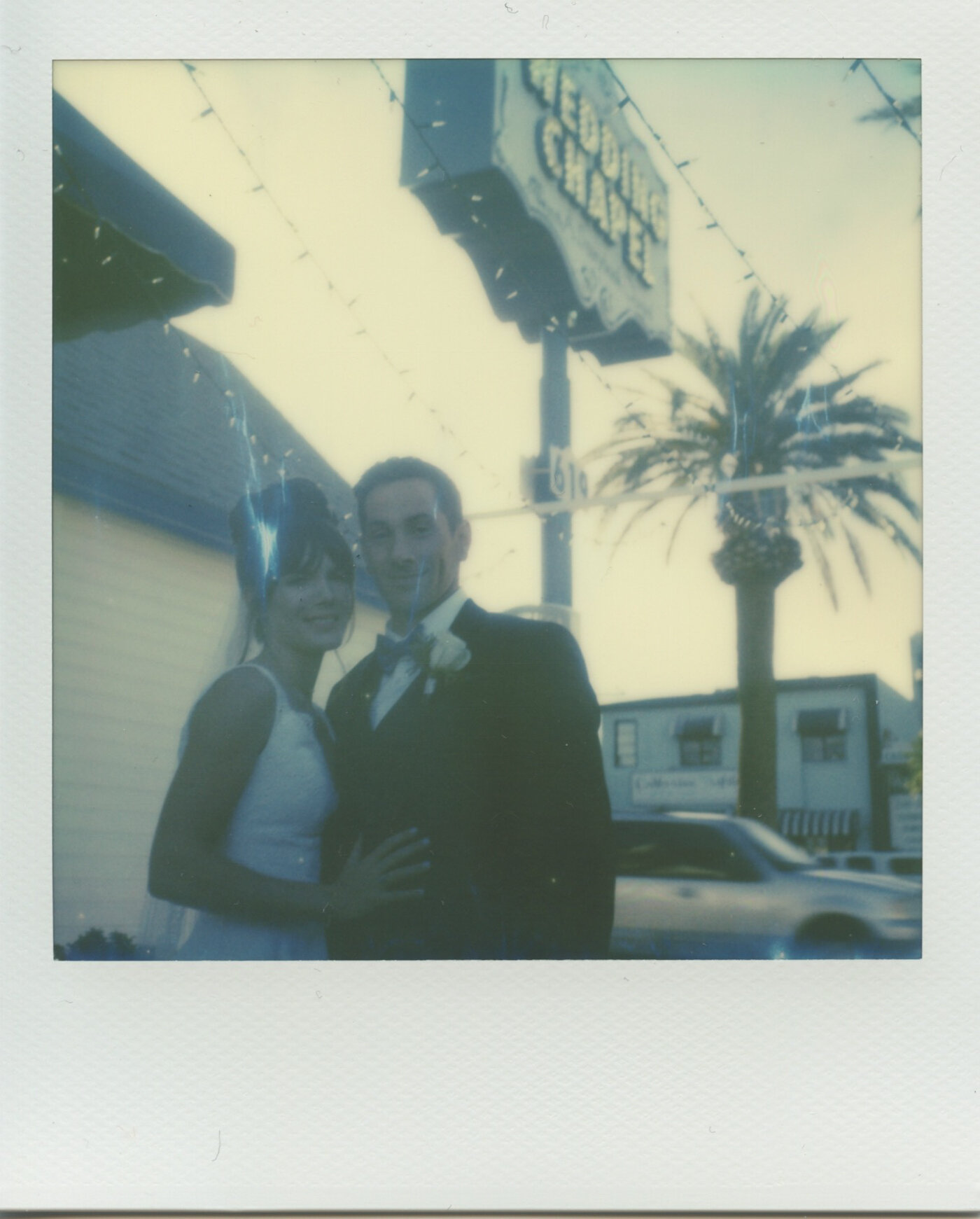 polaroid originals wedding bride and groom