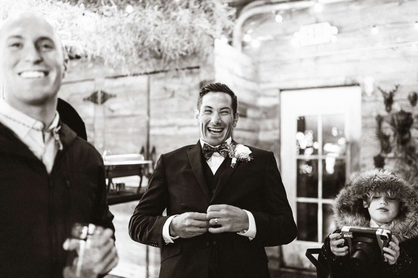 groom laughing really hard