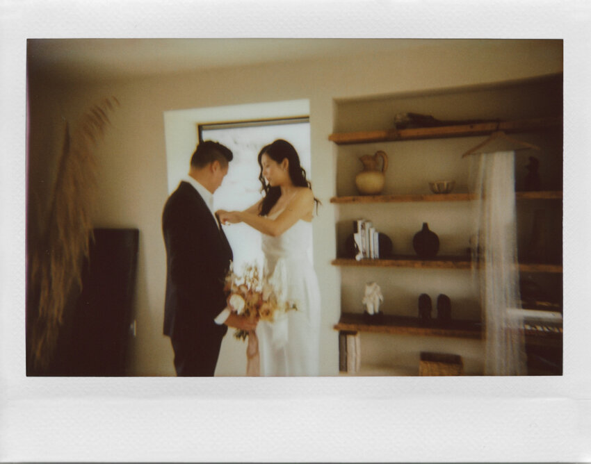 wedding on polaroid