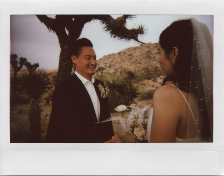 joshua tree wedding polaroid