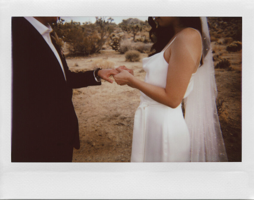 joshua tree elopement polaroid