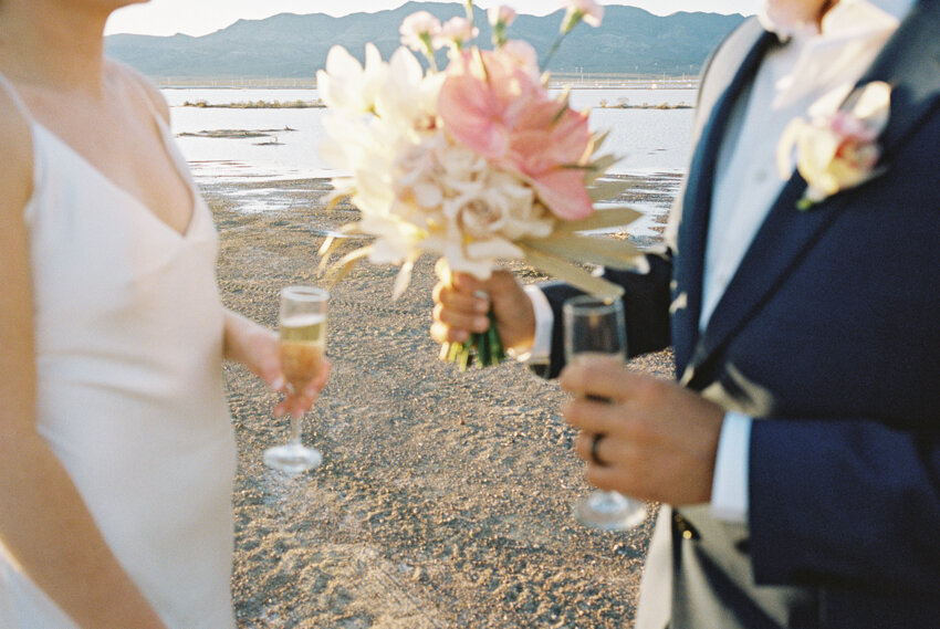 ceremony champagne in the desert