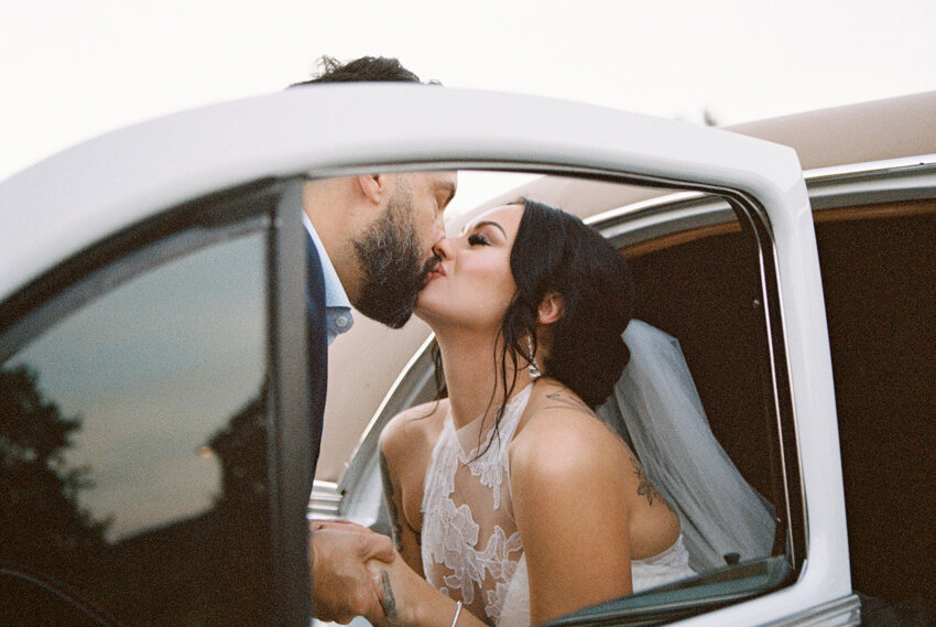 napa valley vintage getaway car wedding