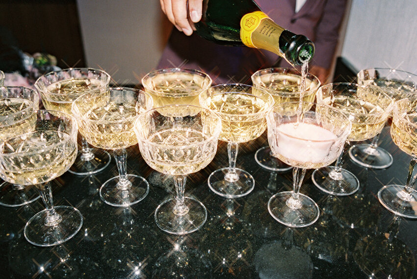 champagne being poured