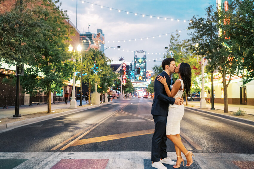 downtown las vegas engagement photography