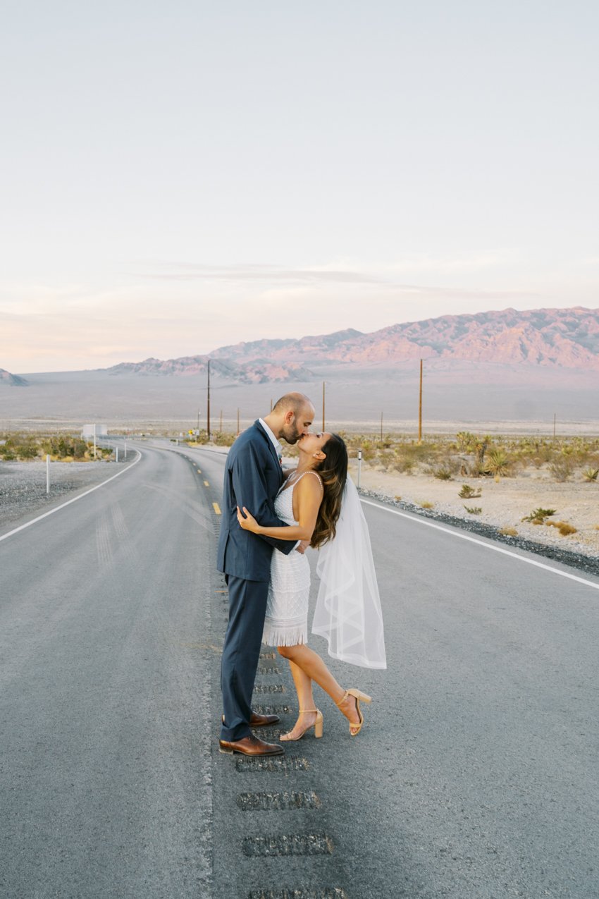 desert sunset wedding vegas