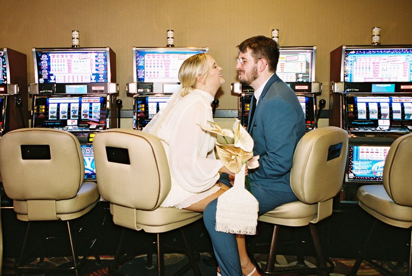 las vegas elopement on 35mm film