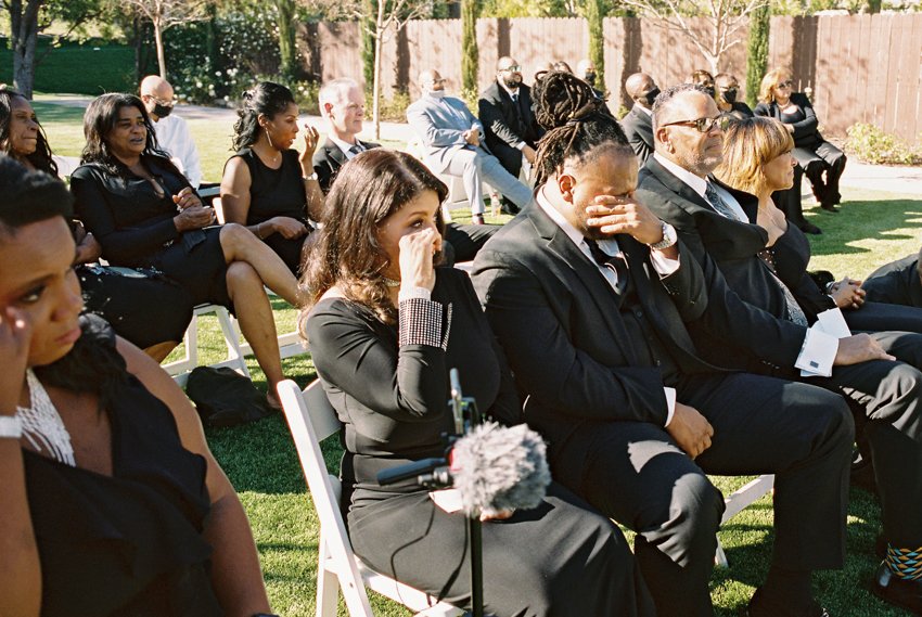 guests crying during ceremony