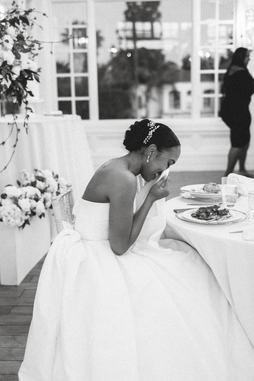 bride crying during speeches
