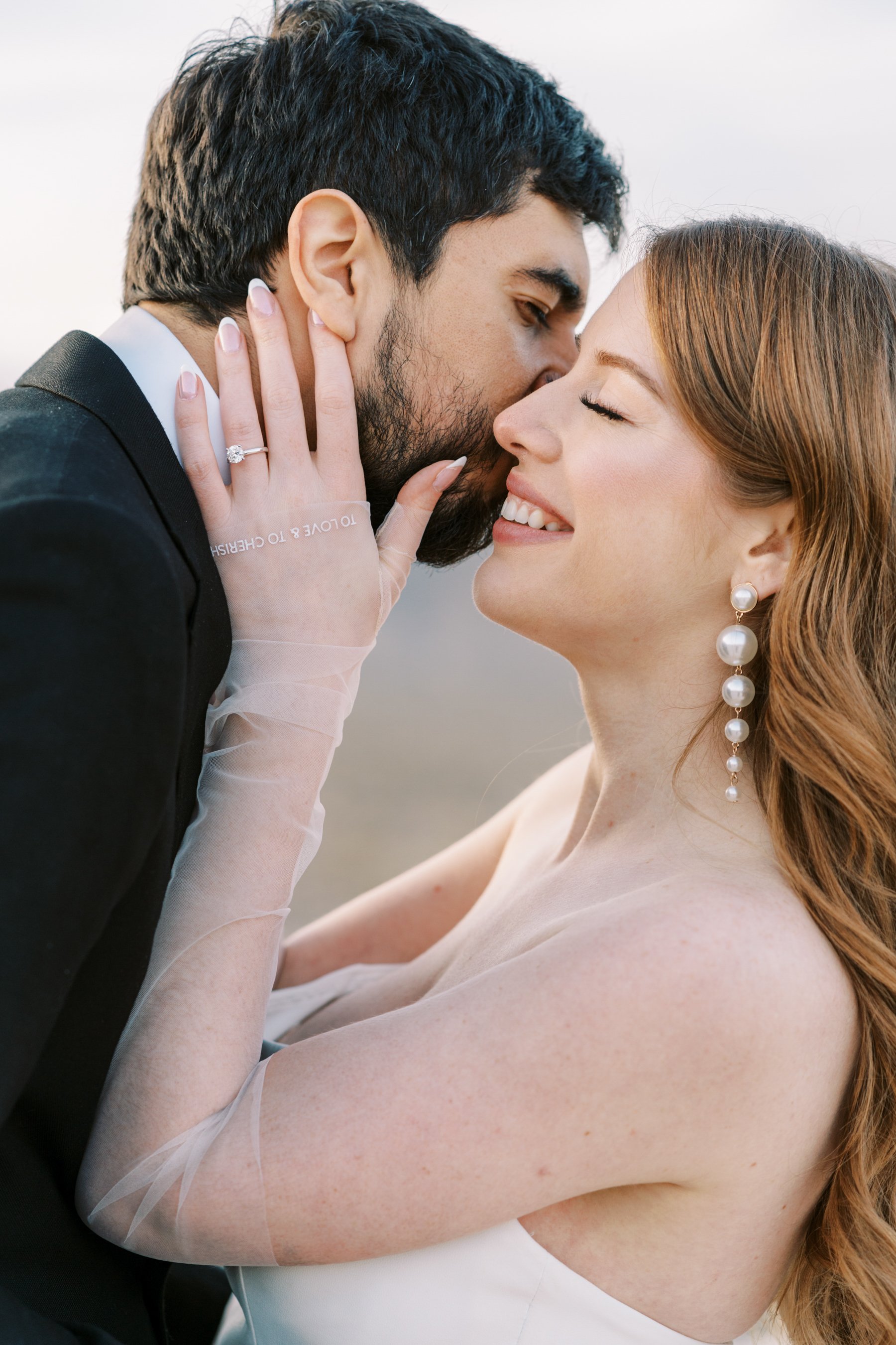 to love and to cherish wedding gloves