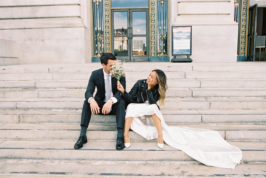 san francisco city hall wedding 35mm film