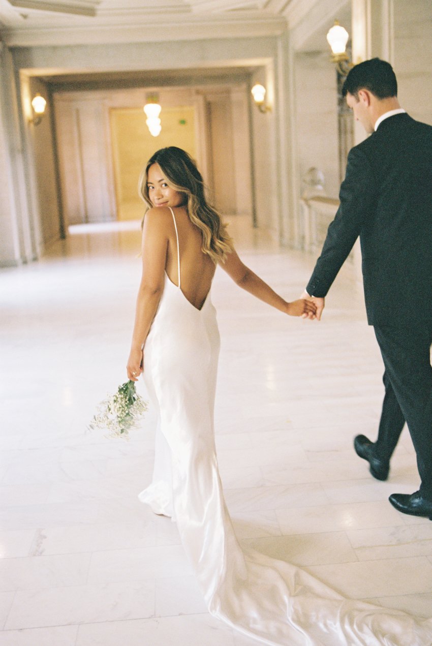 san francisco city hall wedding 35mm film