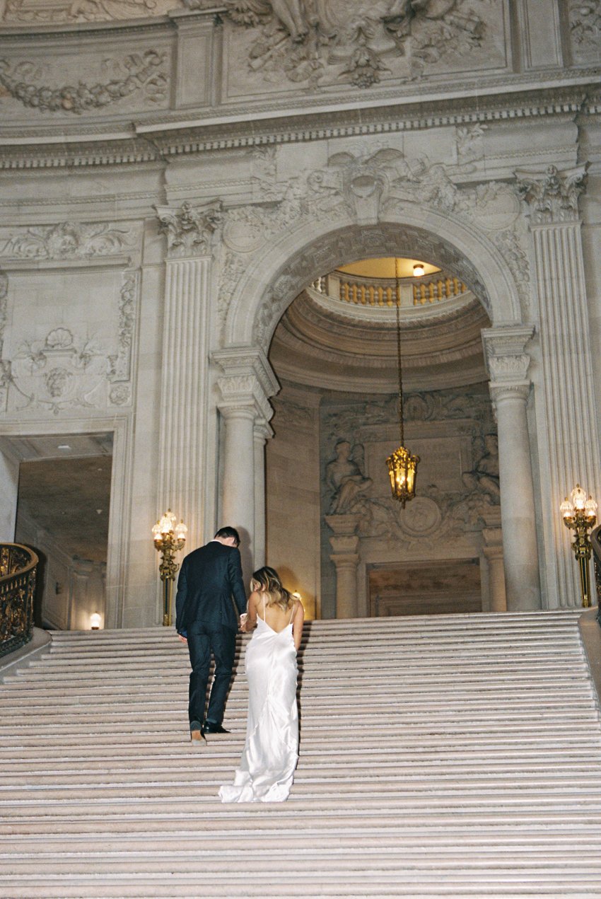 san francisco city hall wedding 35mm film