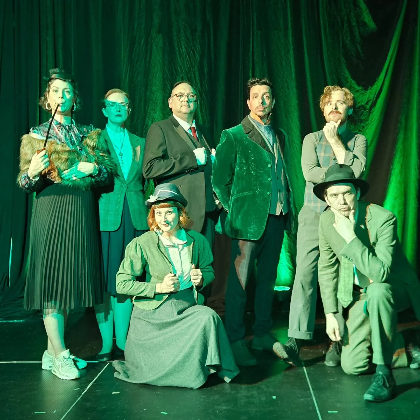 Last night's mystery was titled For Whom the Bell Tolls - and it seems that it tolled for finishing school instructor Prudence Stockbridge, who was done in by Crumpler the butler at the top of the Murder Village Bell Tower. We are back again tonight 