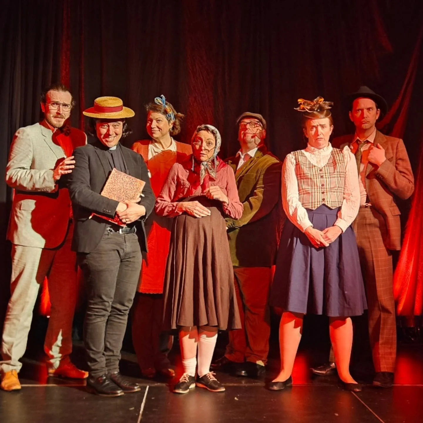 Father Guppy stepped in yesterday to pen two new spooky whodunnits for two amazing crowds. First there was The Creepy Cowspiracy, which featured secret societies, cow sacrifices and obscure chanting. Then at 7.30pm audiences witnessed The Haunted Hou
