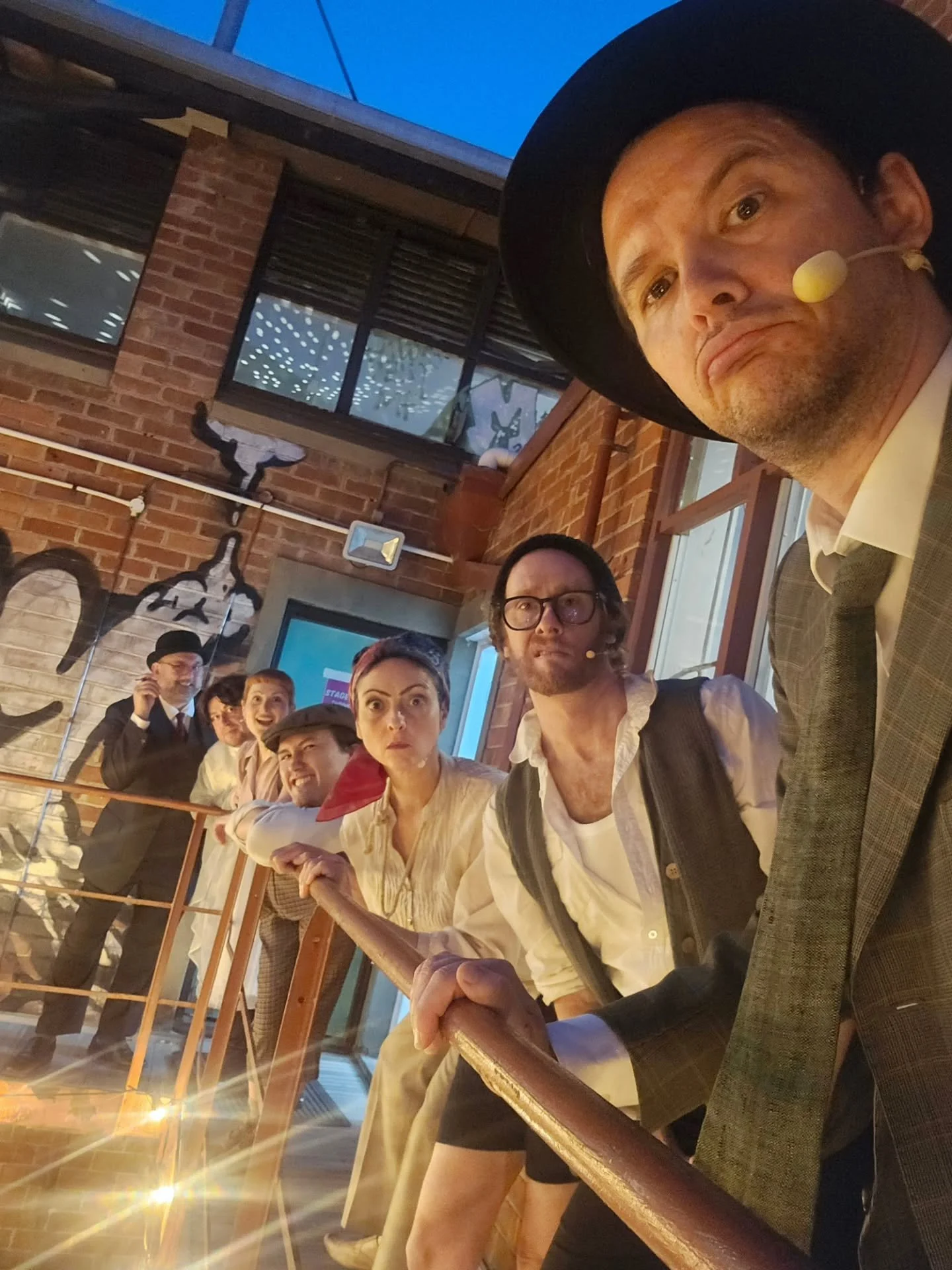 What an amazing time we had in our second show at the Liberty Theatre last night! The victim was swimming teacher Bain Marie, who found herself murdered in no less a spooky locale than the Murder Village Cemetery. But the question is - who will peris