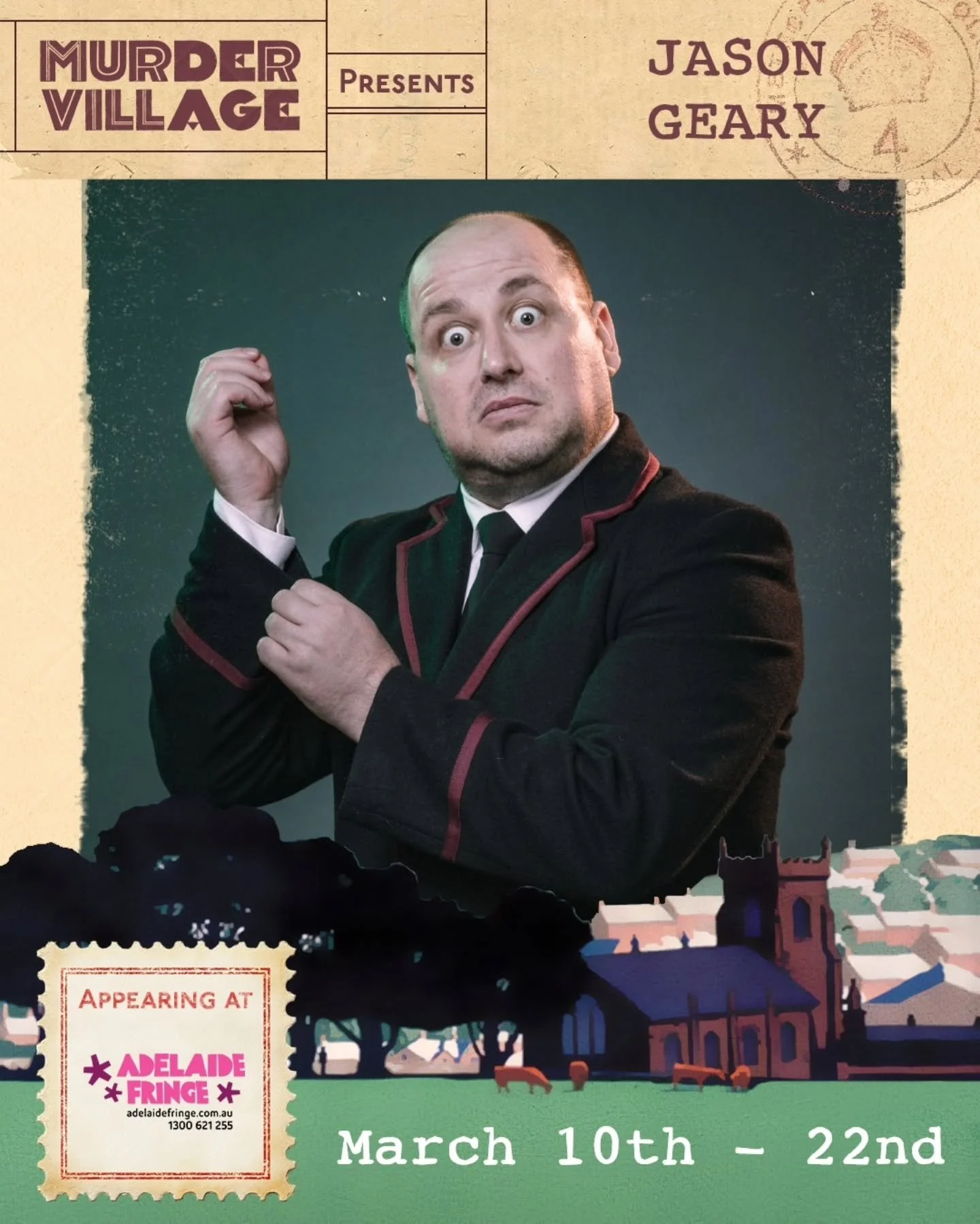 You've met the sleuths, Adelaide, now meet the suspects jumping up in the first improvised whodunnit next Tuesday! Jason Geary, Kathryn Tohill, Candice D'Arcy and Jarrad Parker-Smith start the scheming this season, playing different suspects each eve