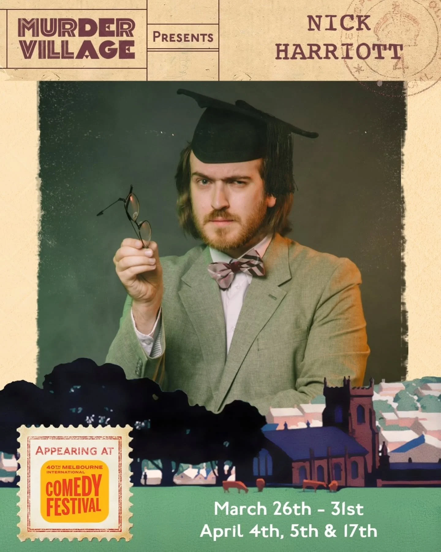 DUN DUN DAHHHH! Melbourne's musical marauders are hereby officially announced for the upcoming Murder Village run at Arts Centre Melbourne. Our Melbourne Comedy Festival kicks off on Thursday evening and we can't wait to welcome you back to the Villa
