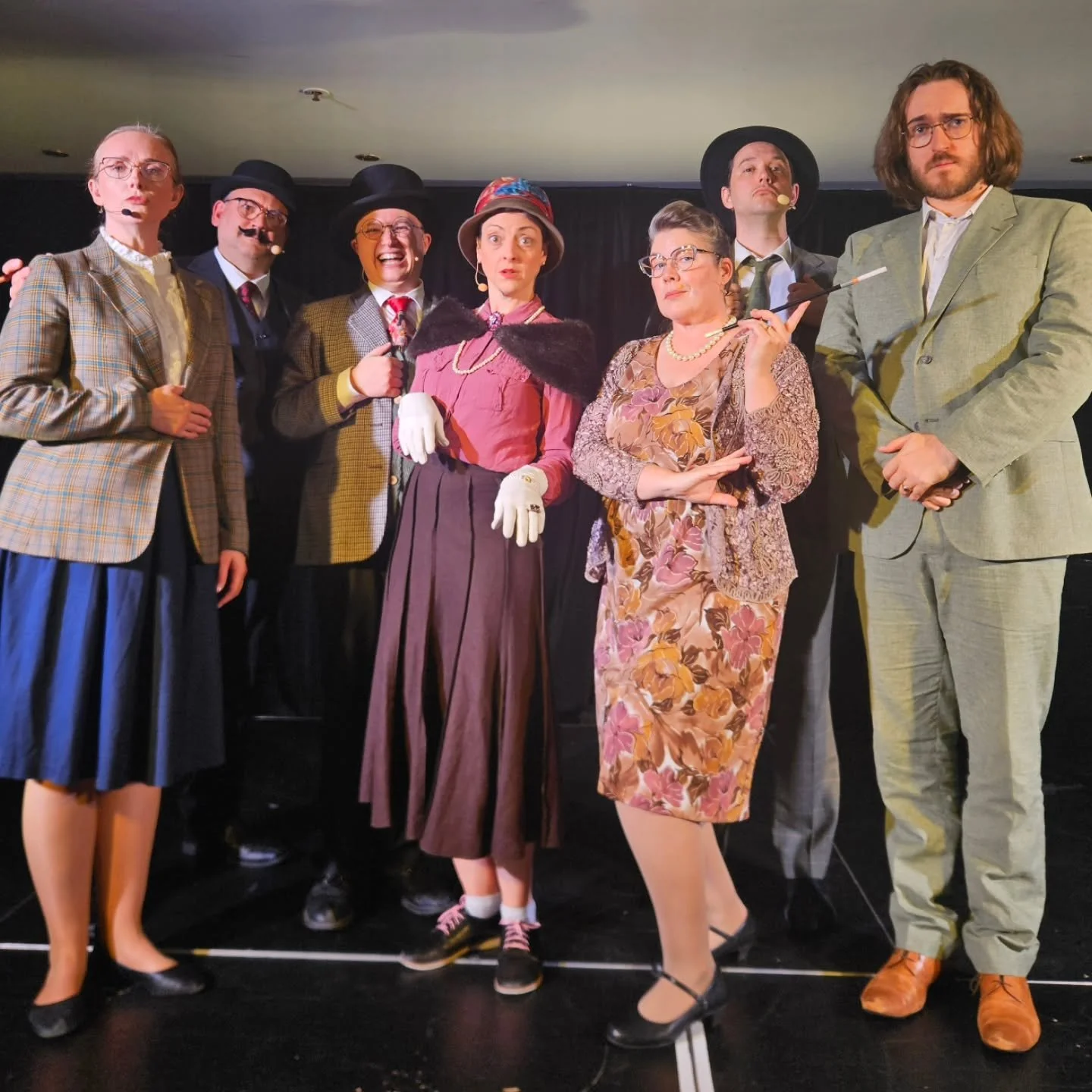 Last night saw Aragon Pewter's last case for MICF 2026! The French sleuth got to the bottom of things, intuiting that finishing school instructor Clarinda Pleasant was responsible for the murder of THE Marion Kind, wartime entertainer. Tonight a new 