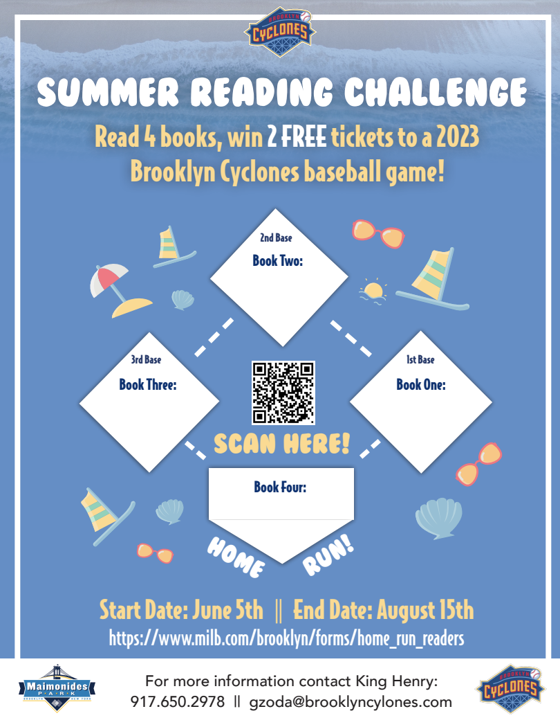 Brooklyn Cyclones Summer Reading Program — Institute for Collaborative  Education