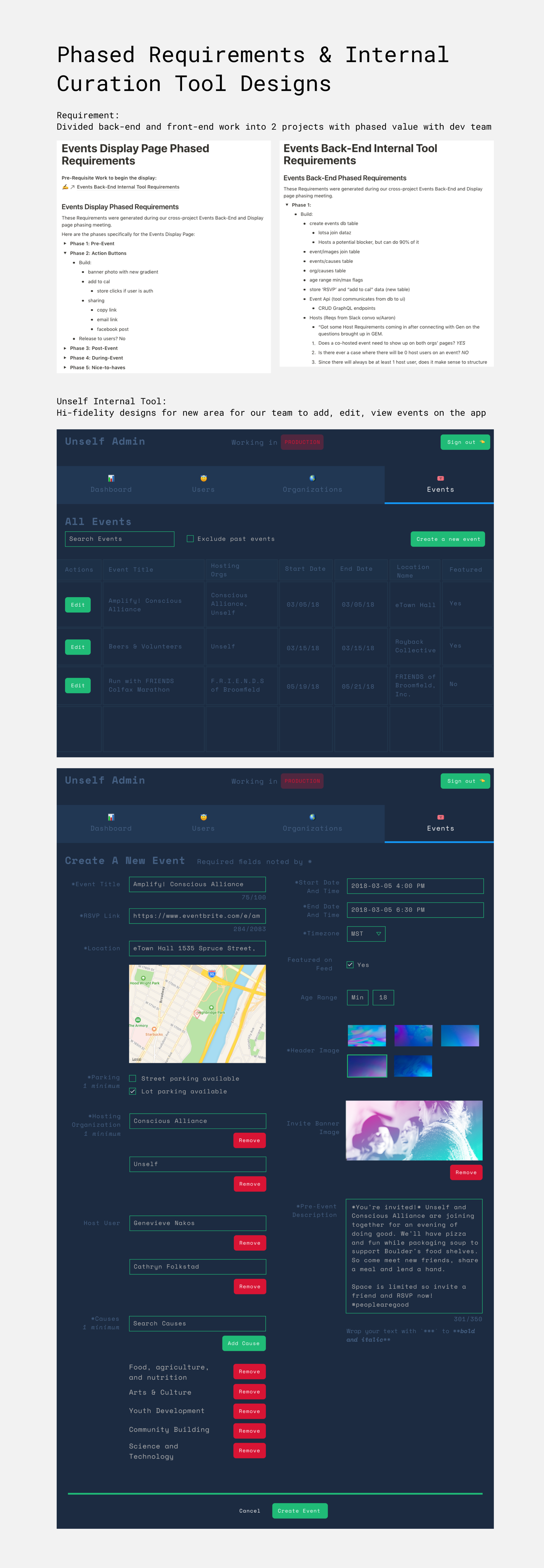 Phased Requirements & Internal Tool Curation Design
