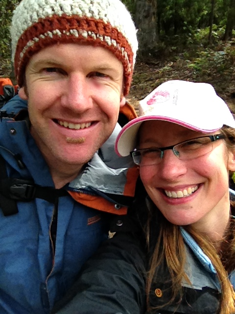 Mr S and I enjoying Mount Wellington, Hobart.