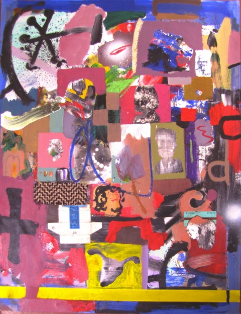 Colonel Sanders Last Stand , 2011, mixed media on paper, 65 x 50 cm