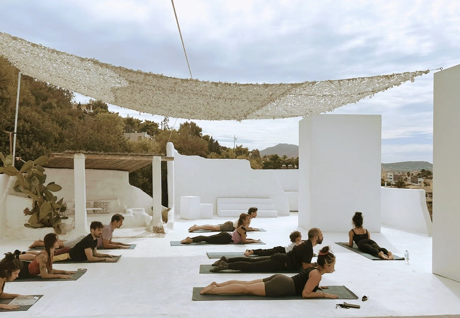 event yoga with a sea view